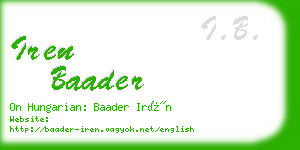 iren baader business card